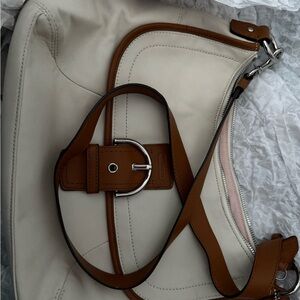 Elegant Cream and Tan Women's Bag